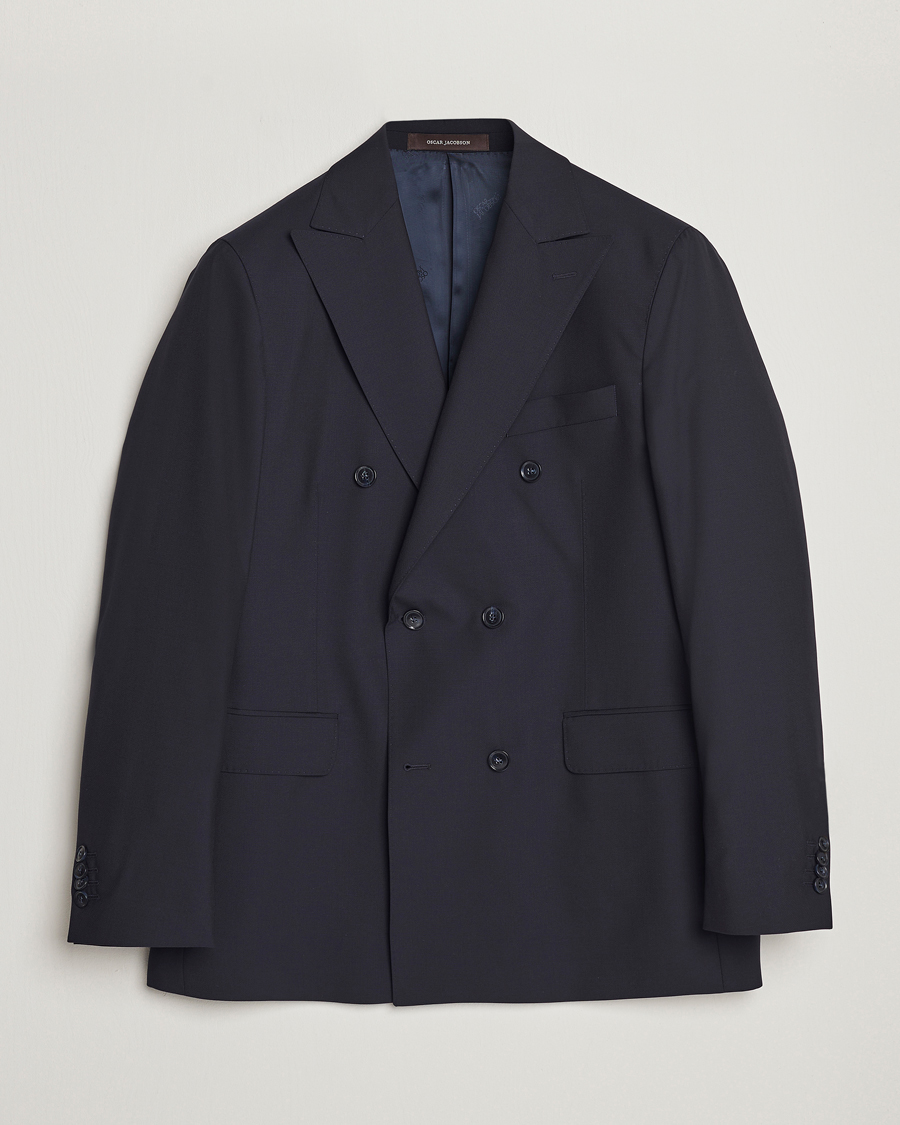 Homme | Blazers | Oscar Jacobson | Farris Wool Blazer Navy