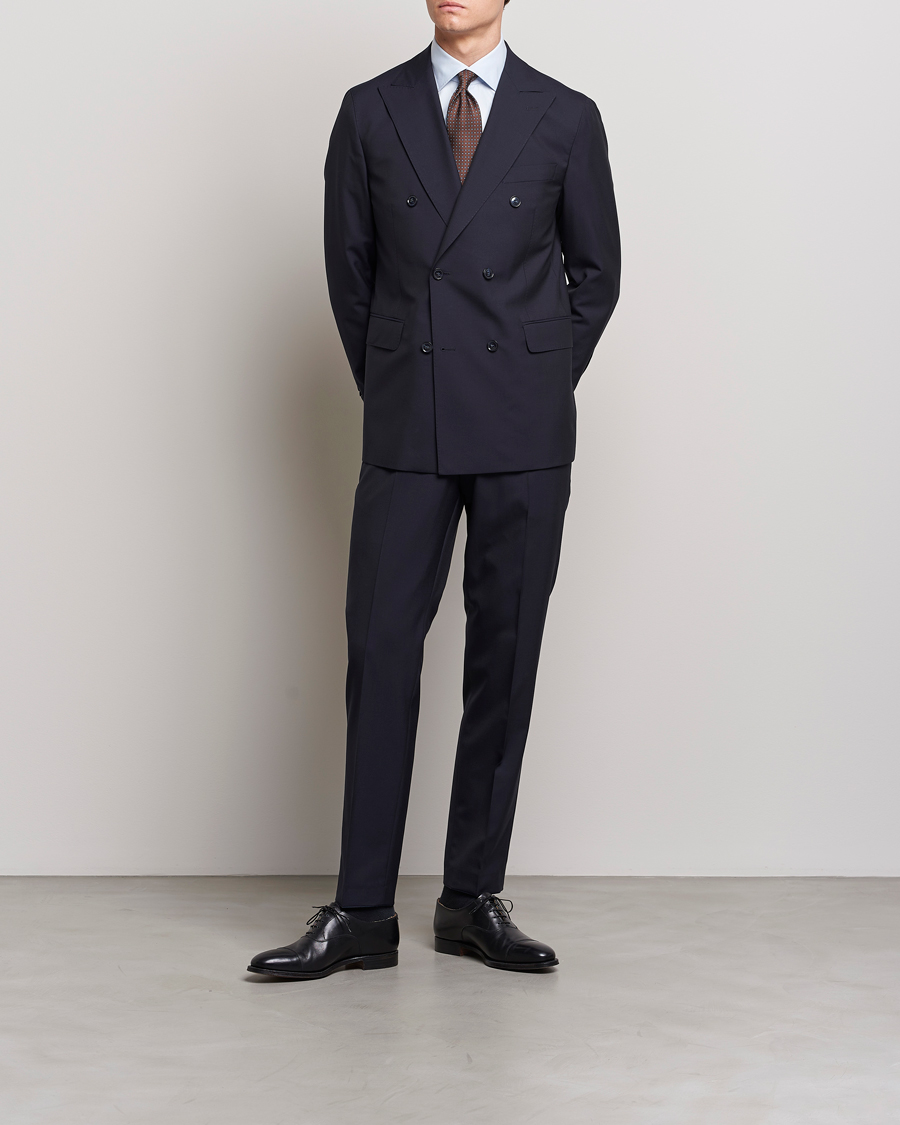 Homme | Blazers | Oscar Jacobson | Farris Wool Blazer Navy