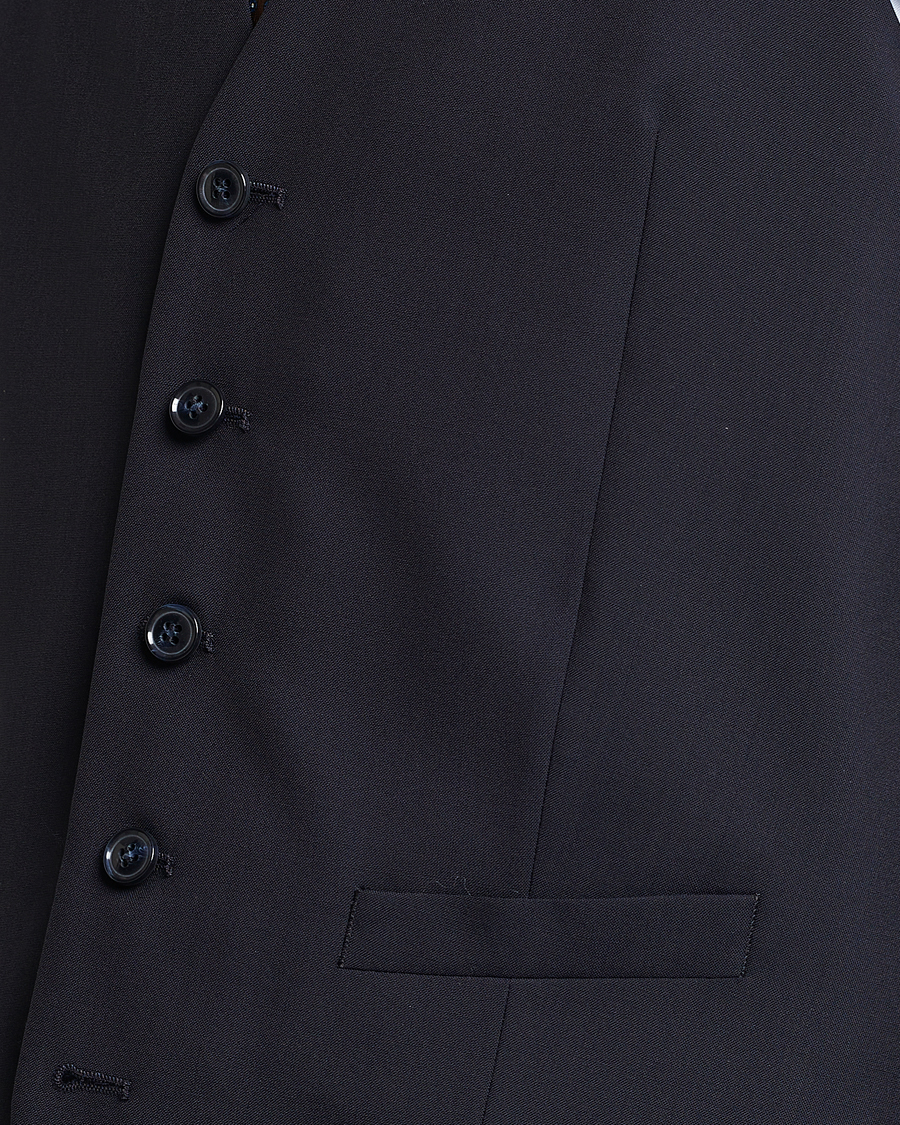 Homme | Blazers | Oscar Jacobson | Carlo Wool Waistcoat Navy