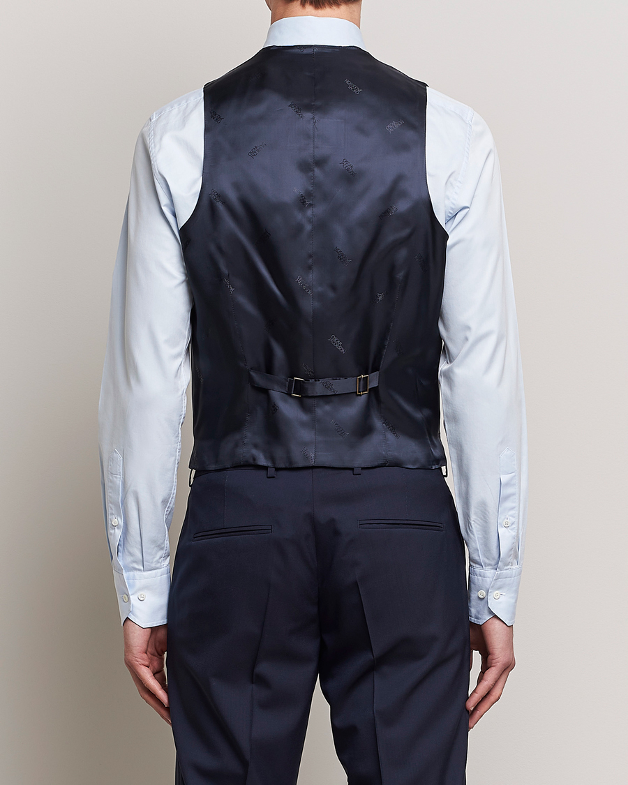 Homme | Blazers | Oscar Jacobson | Carlo Wool Waistcoat Blue