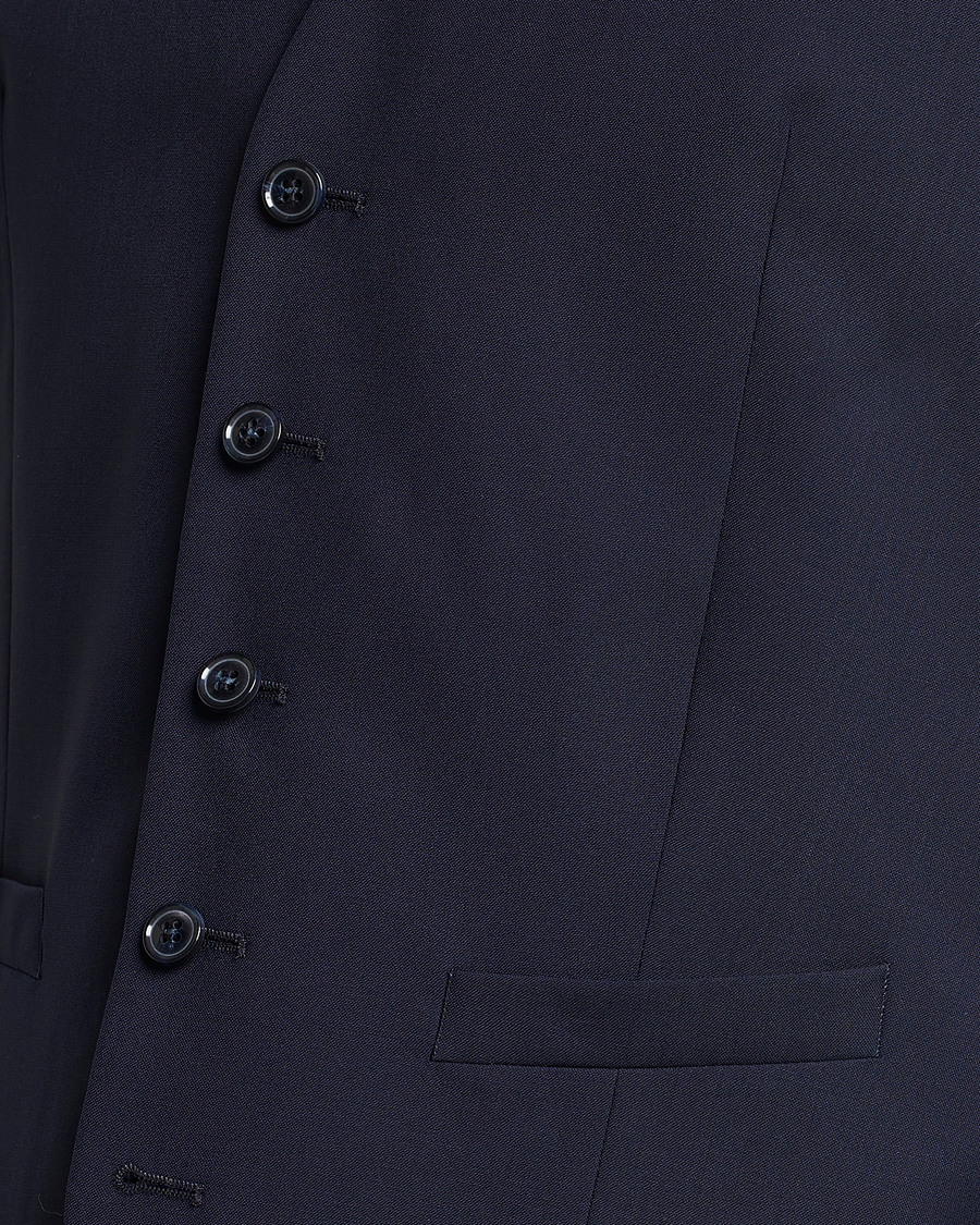 Homme | Blazers | Oscar Jacobson | Carlo Wool Waistcoat Blue