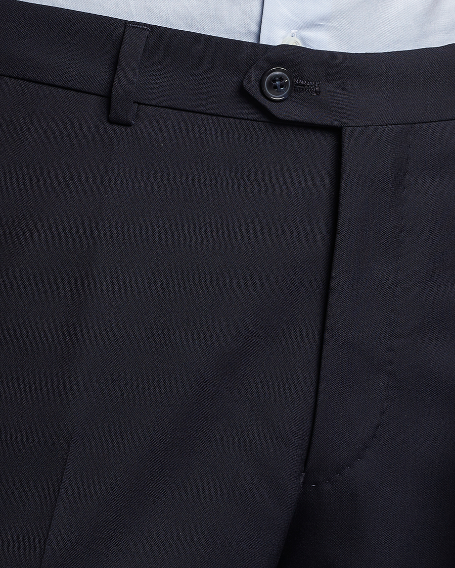 Homme | Pantalons | Oscar Jacobson | Denz Wool Trousers Navy