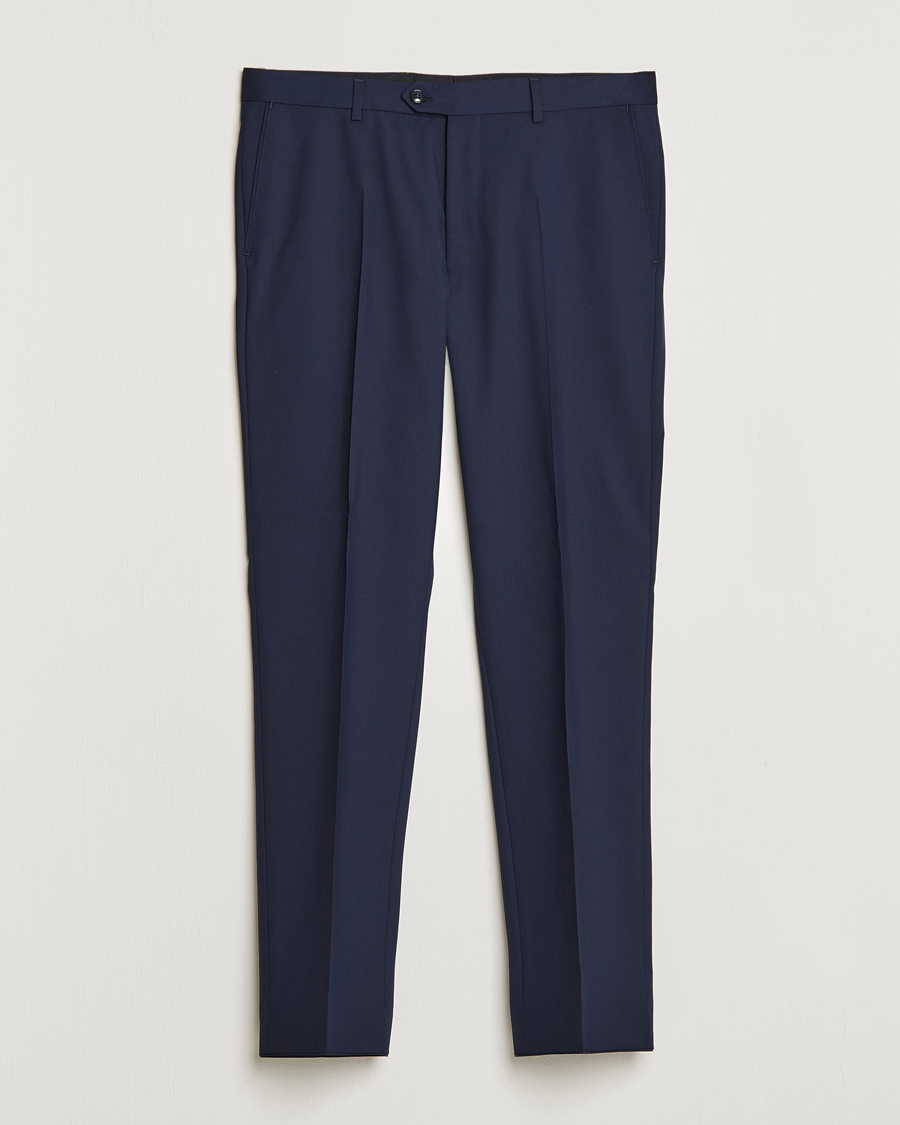Homme | Pantalons | Oscar Jacobson | Denz Wool Trousers Blue