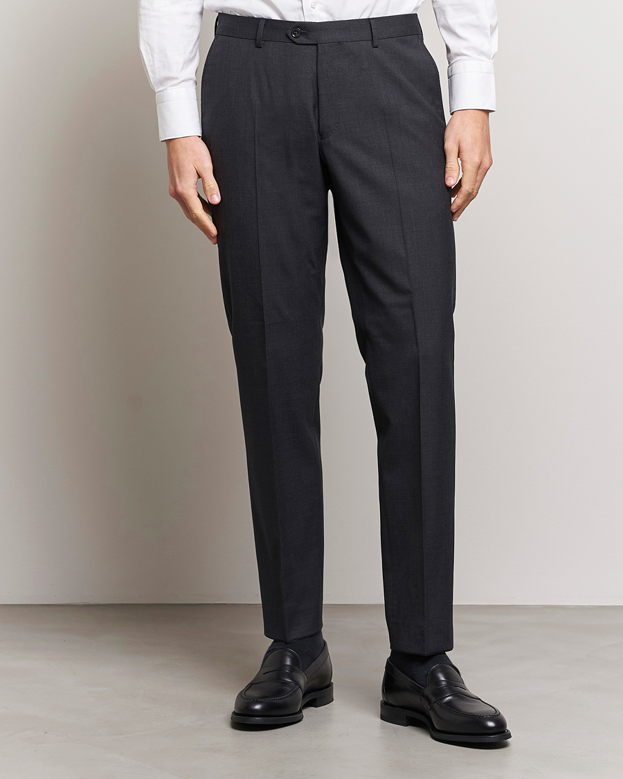 Homme |  | Oscar Jacobson | Diego Wool Trousers Grey