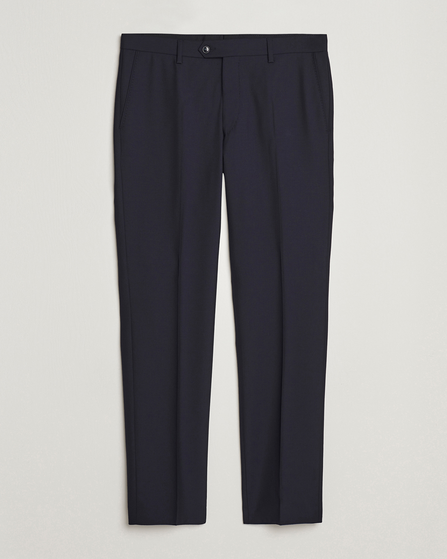 Homme | Pantalons | Oscar Jacobson | Diego Wool Trousers Navy