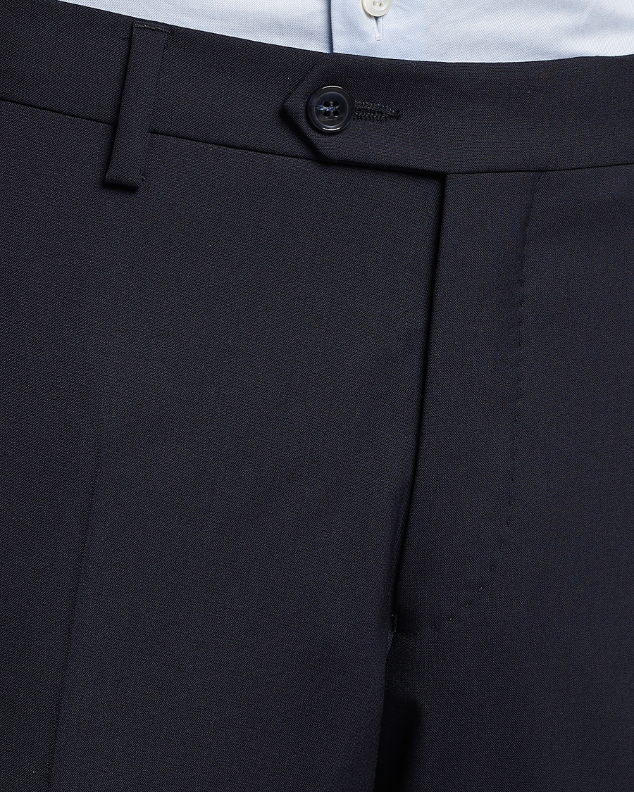 Homme | Pantalons | Oscar Jacobson | Diego Wool Trousers Navy