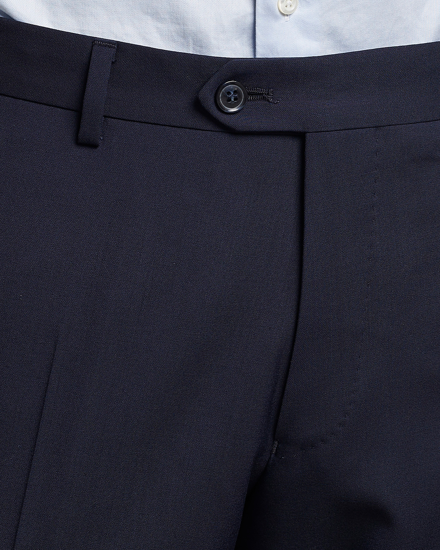 Homme | Pantalons | Oscar Jacobson | Diego Wool Trousers Blue