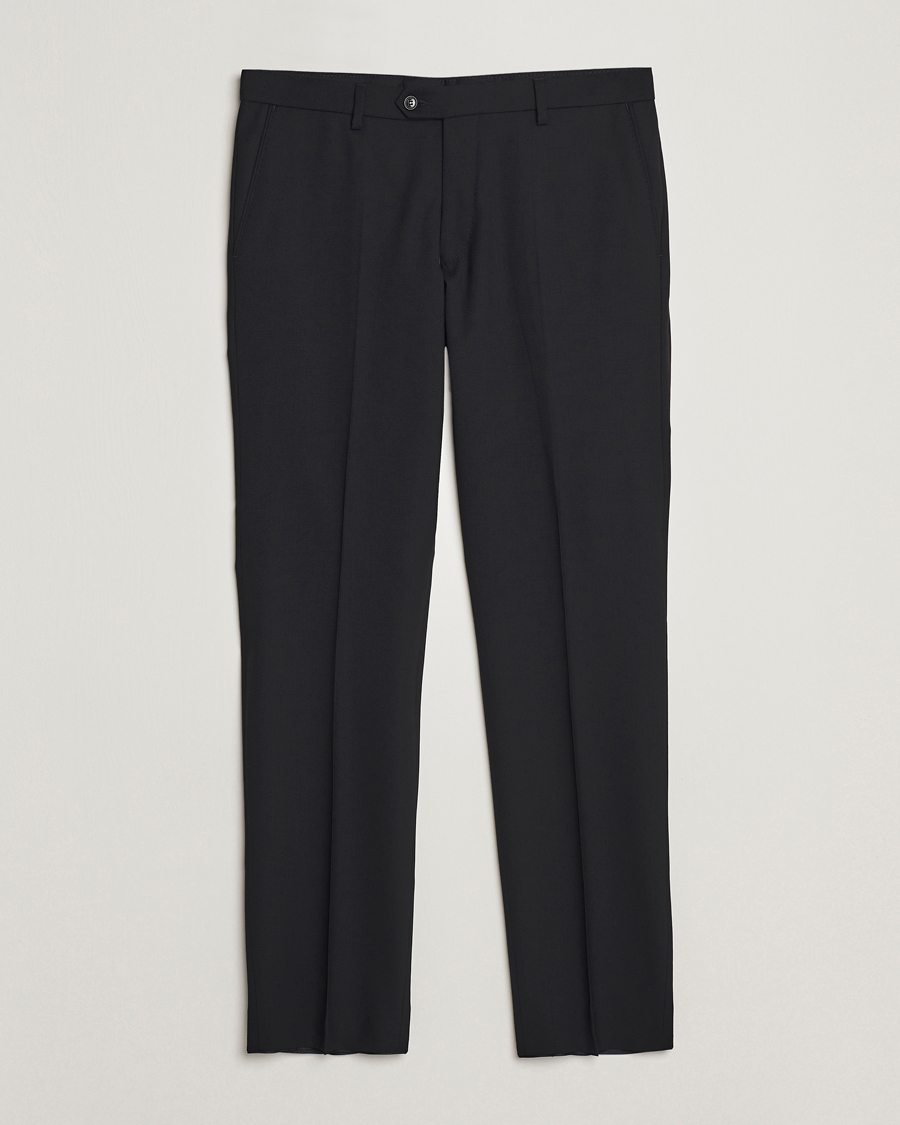 Homme | Pantalons | Oscar Jacobson | Diego Wool Trousers Black