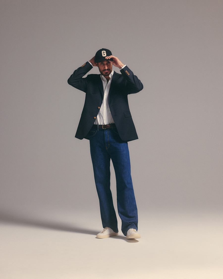 Homme | Blazers | Oscar Jacobson | John Club Wool Blazer Navy