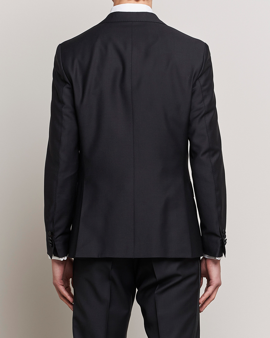 Homme | Blazers | Oscar Jacobson | Elder Wool Tuxedo Blazer Black