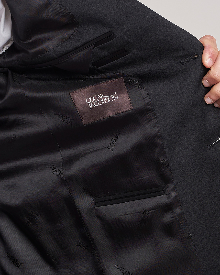 Homme | Blazers | Oscar Jacobson | Elder Wool Tuxedo Blazer Black
