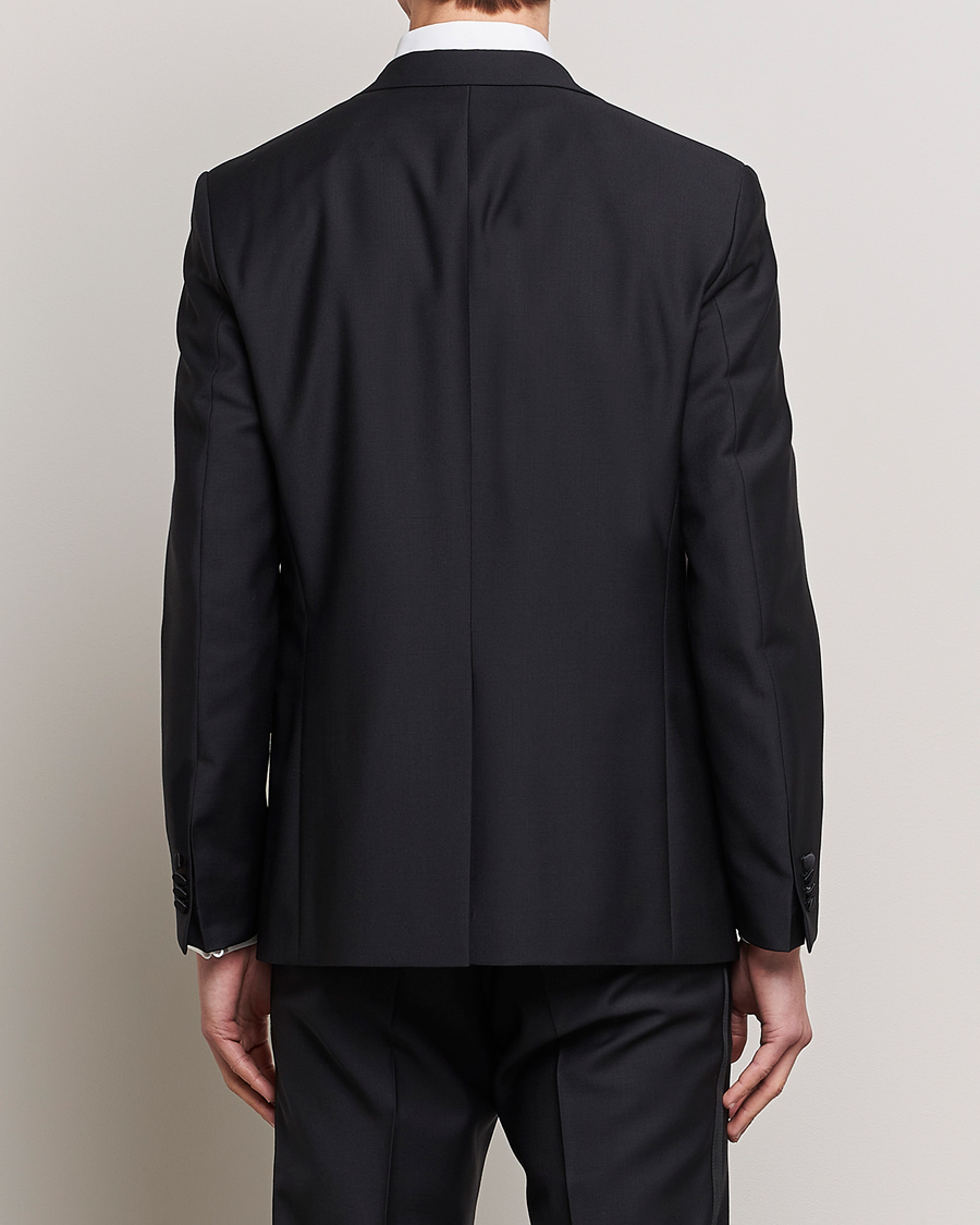 Homme | Blazers | Oscar Jacobson | Frampton Wool Tuxedo Blazer Black