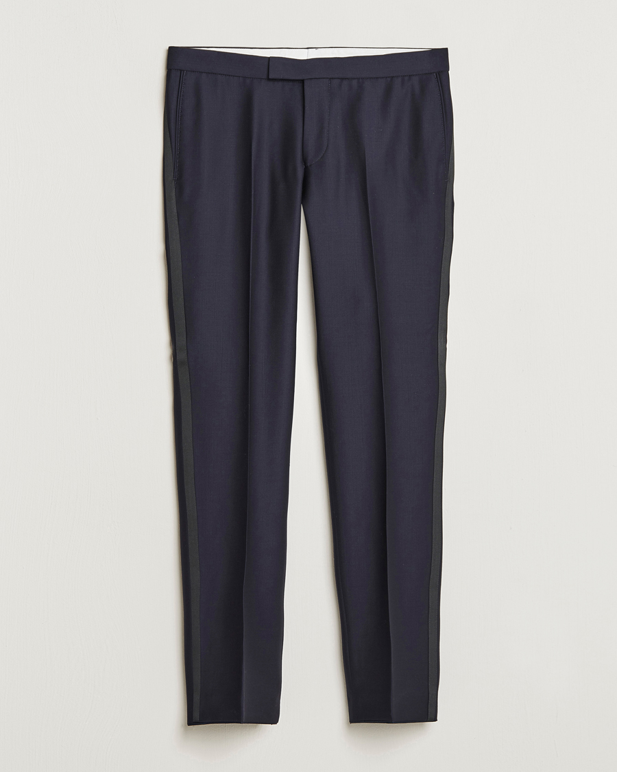 Homme | Pantalons | Oscar Jacobson | Duke Wool Trousers Navy