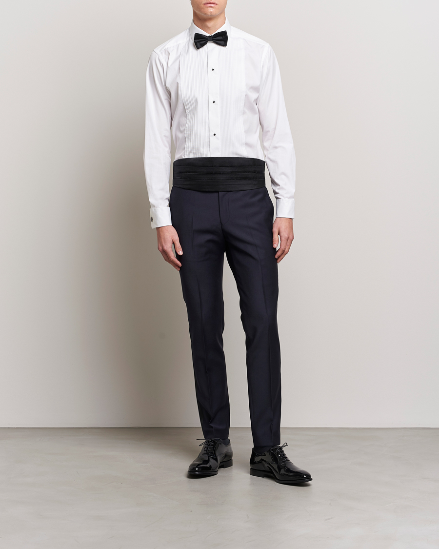 Homme | Pantalons | Oscar Jacobson | Duke Wool Trousers Navy