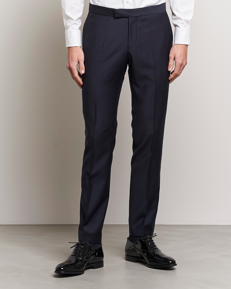 Homme | Pantalons | Oscar Jacobson | Duke Wool Trousers Navy