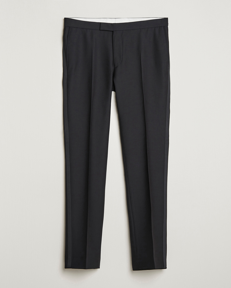 Homme | Pantalons | Oscar Jacobson | Duke Wool Trousers Black