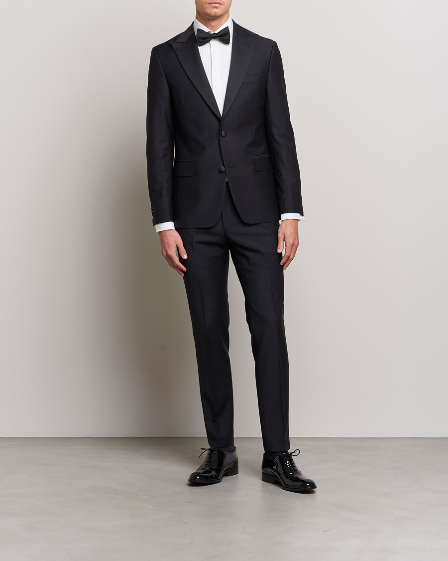 Homme | Pantalons | Oscar Jacobson | Duke Wool Trousers Black