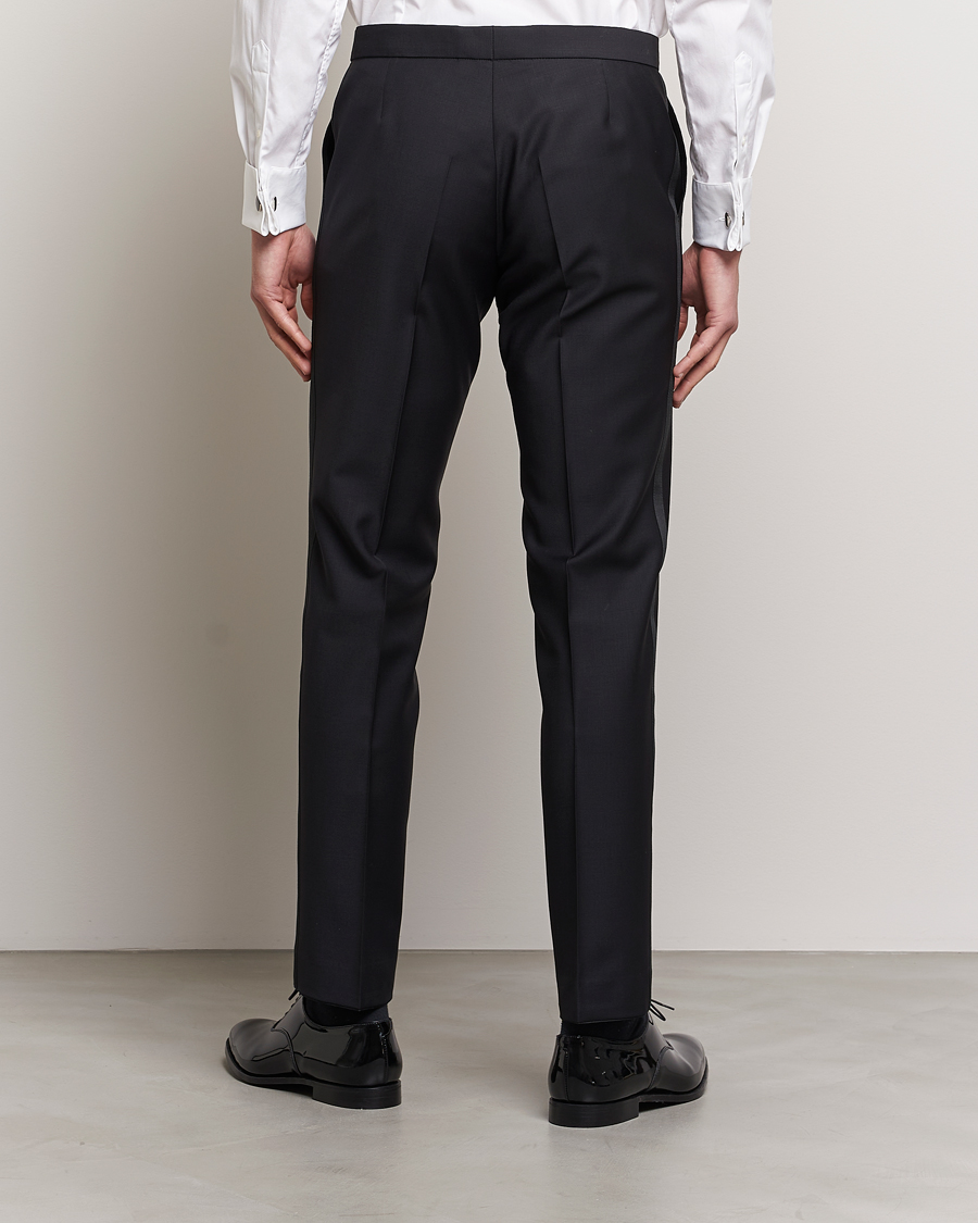 Homme | Pantalons | Oscar Jacobson | Devon Wool Tuxedo Trousers Black
