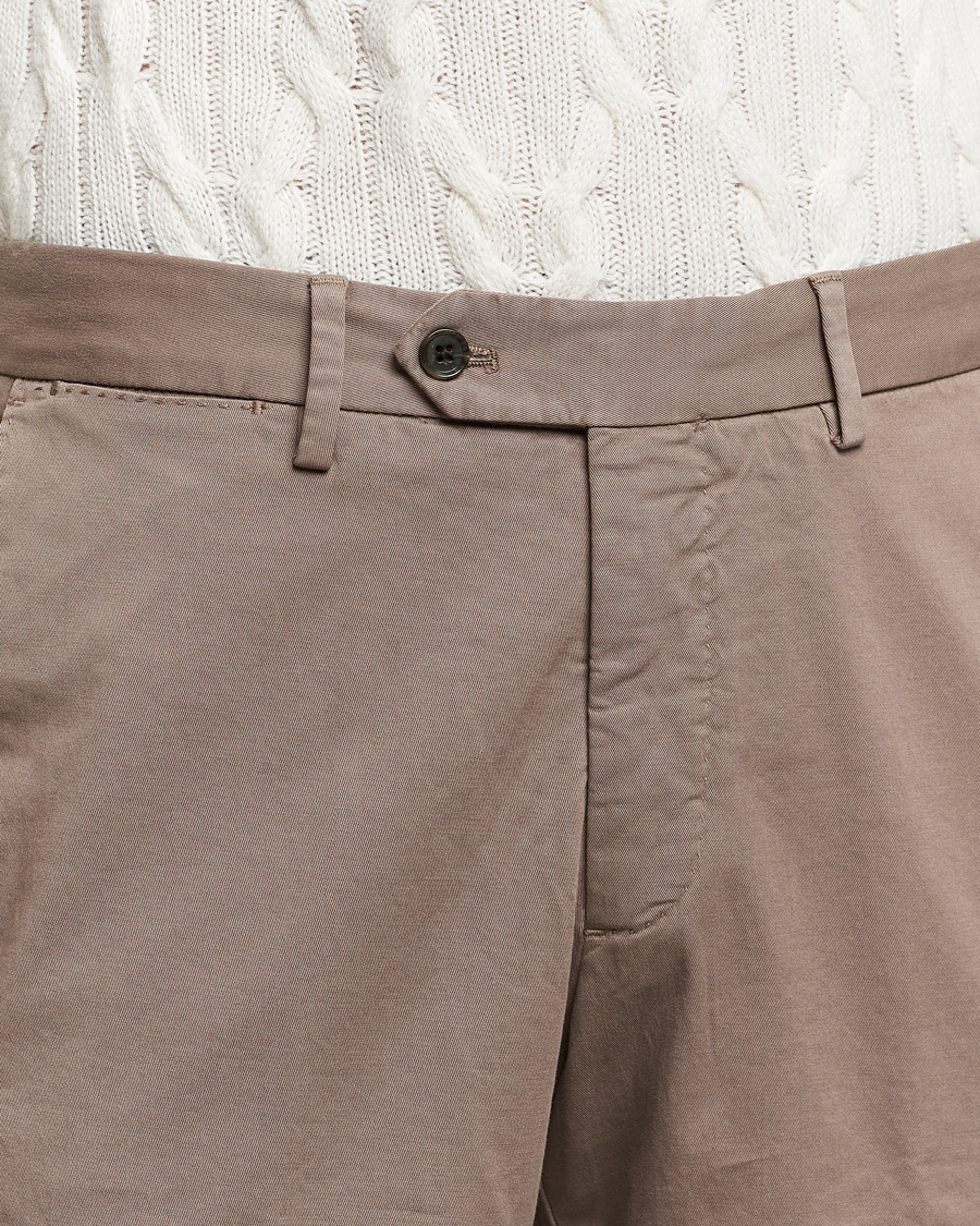 Homme | Pantalons | Oscar Jacobson | Danwick Cotton Trousers Light Brown