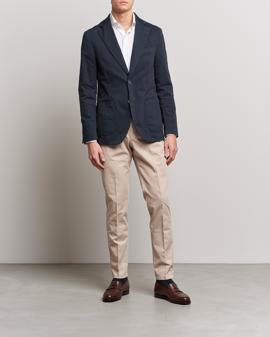Homme | Pantalons | Oscar Jacobson | Danwick Cotton Trousers Beige