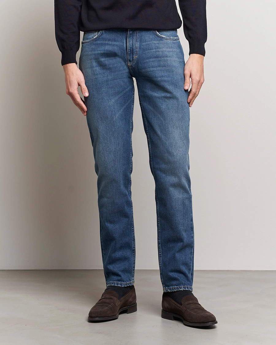 Homme | Jeans Bleus | Oscar Jacobson | Albert Cotton Stretch Jeans Vintage Wash