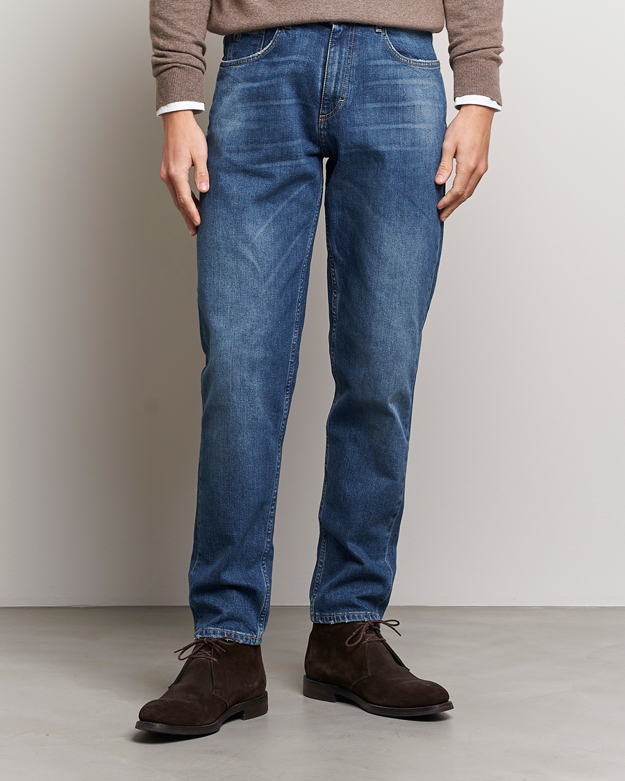 Homme | Tapered fit | Oscar Jacobson | Karl Cotton Stretch Jeans Vintage Wash