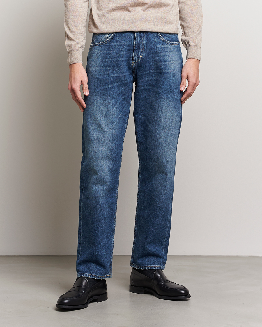 Homme | Jeans Bleus | Oscar Jacobson | Johan Cotton Stretch Jeans Vintage Wash