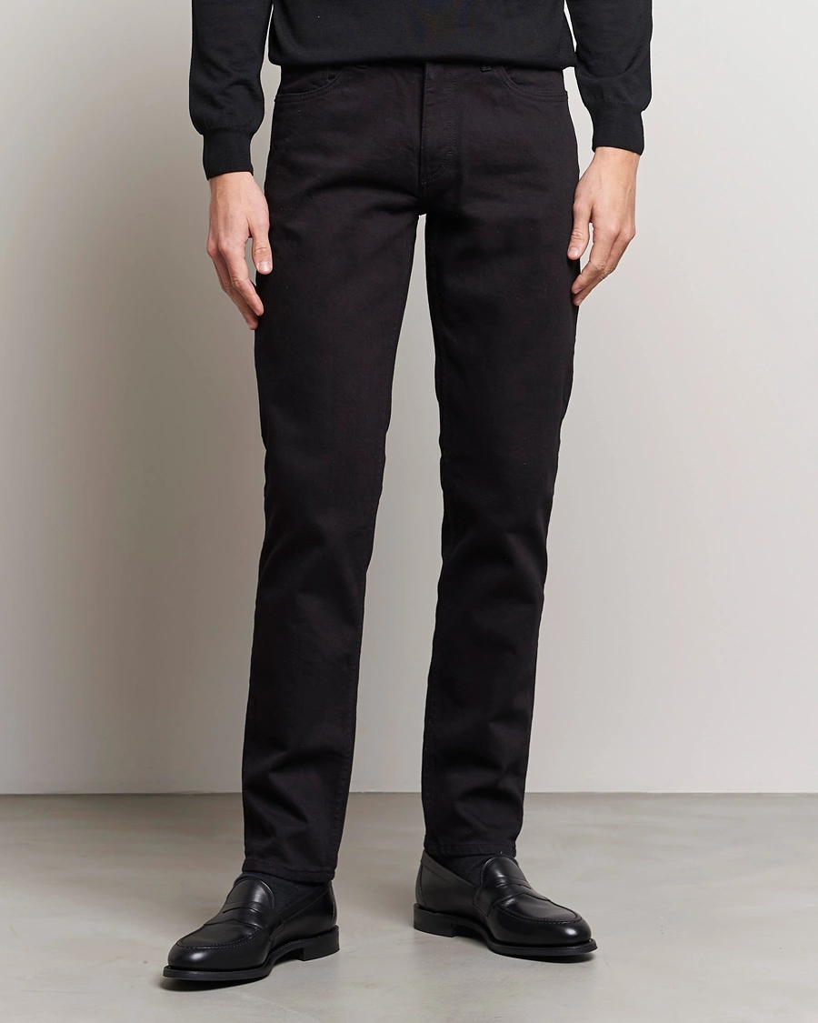 Homme | Jeans Noirs | Oscar Jacobson | Albert Cotton Stretch Jeans Black