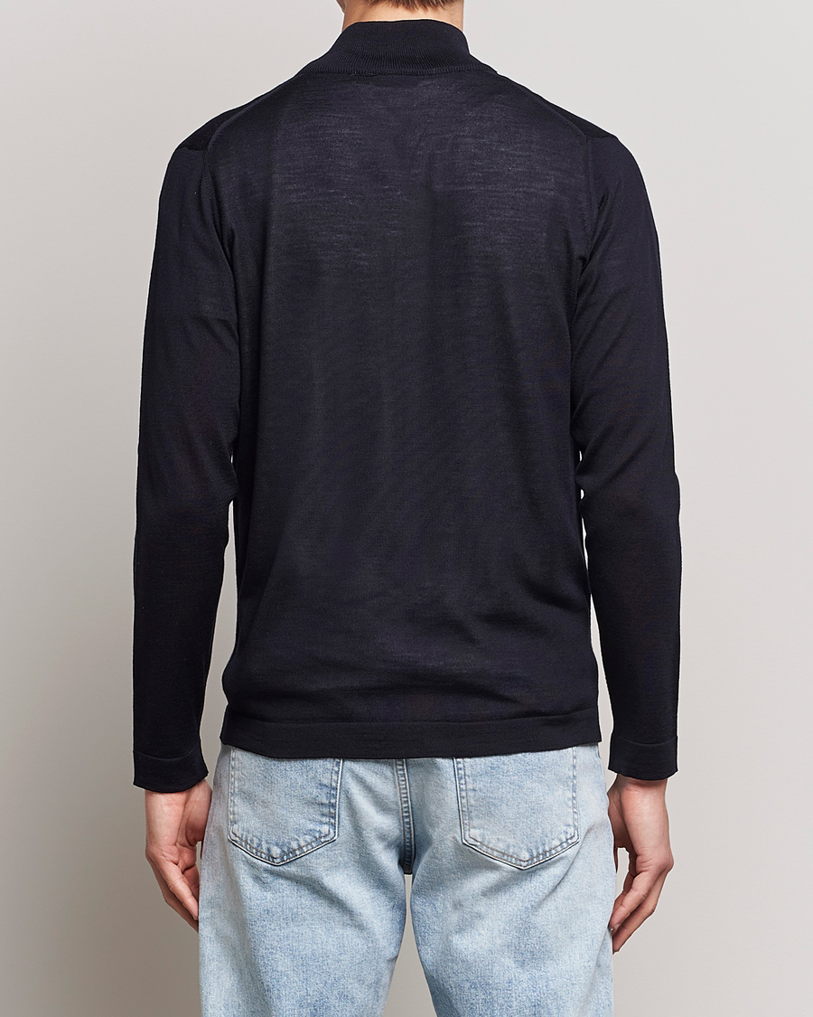 Homme | Pulls Et Tricots | Oscar Jacobson | Ariel Merino Wool Full-Zip Navy