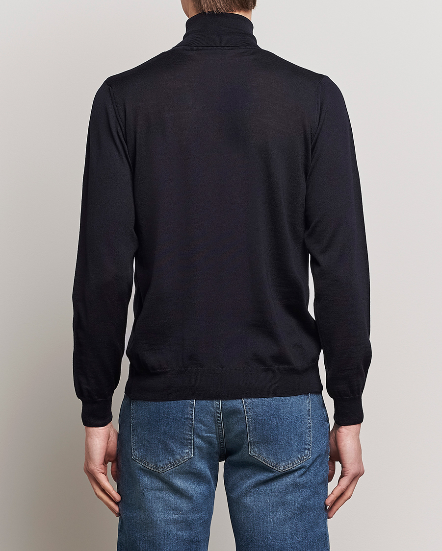 Homme | Pulls Et Tricots | Oscar Jacobson | Cole Merino Wool Rollneck Navy