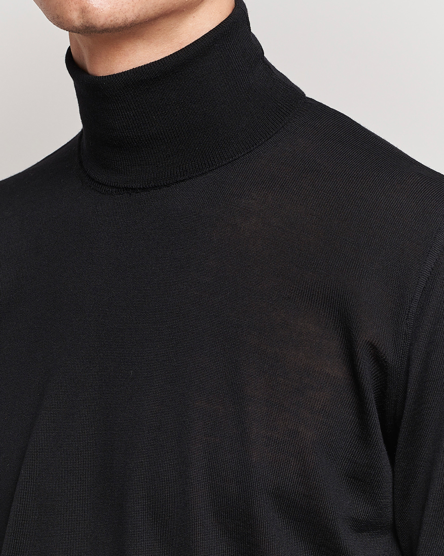 Homme | Pulls Et Tricots | Oscar Jacobson | Cole Merino Wool Rollneck Black