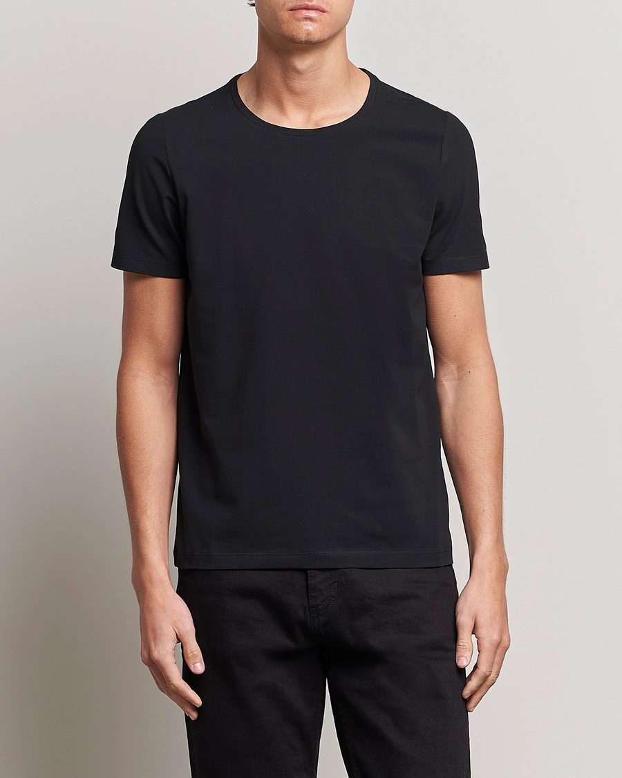 Homme | T-Shirts Noirs | Oscar Jacobson | Kyran Cotton T-shirt S-S Black