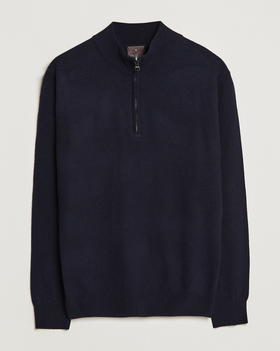 Homme | Pulls Et Tricots | Oscar Jacobson | Patton Wool Half-Zip Navy