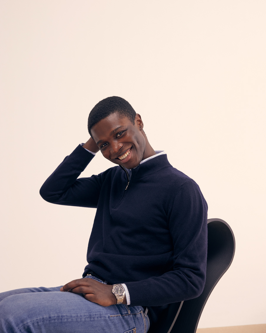 Homme | Pulls Et Tricots | Oscar Jacobson | Patton Wool Half-Zip Navy