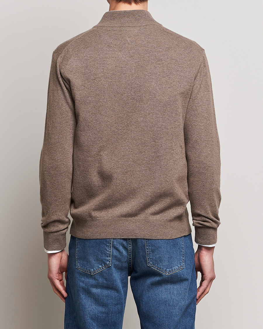 Homme | Pulls Et Tricots | Oscar Jacobson | Patton Wool Half-Zip Beige