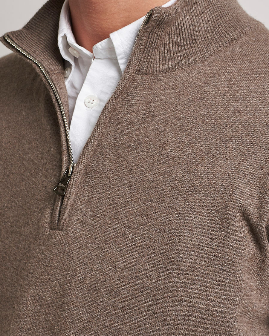 Homme | Pulls Et Tricots | Oscar Jacobson | Patton Wool Half-Zip Beige