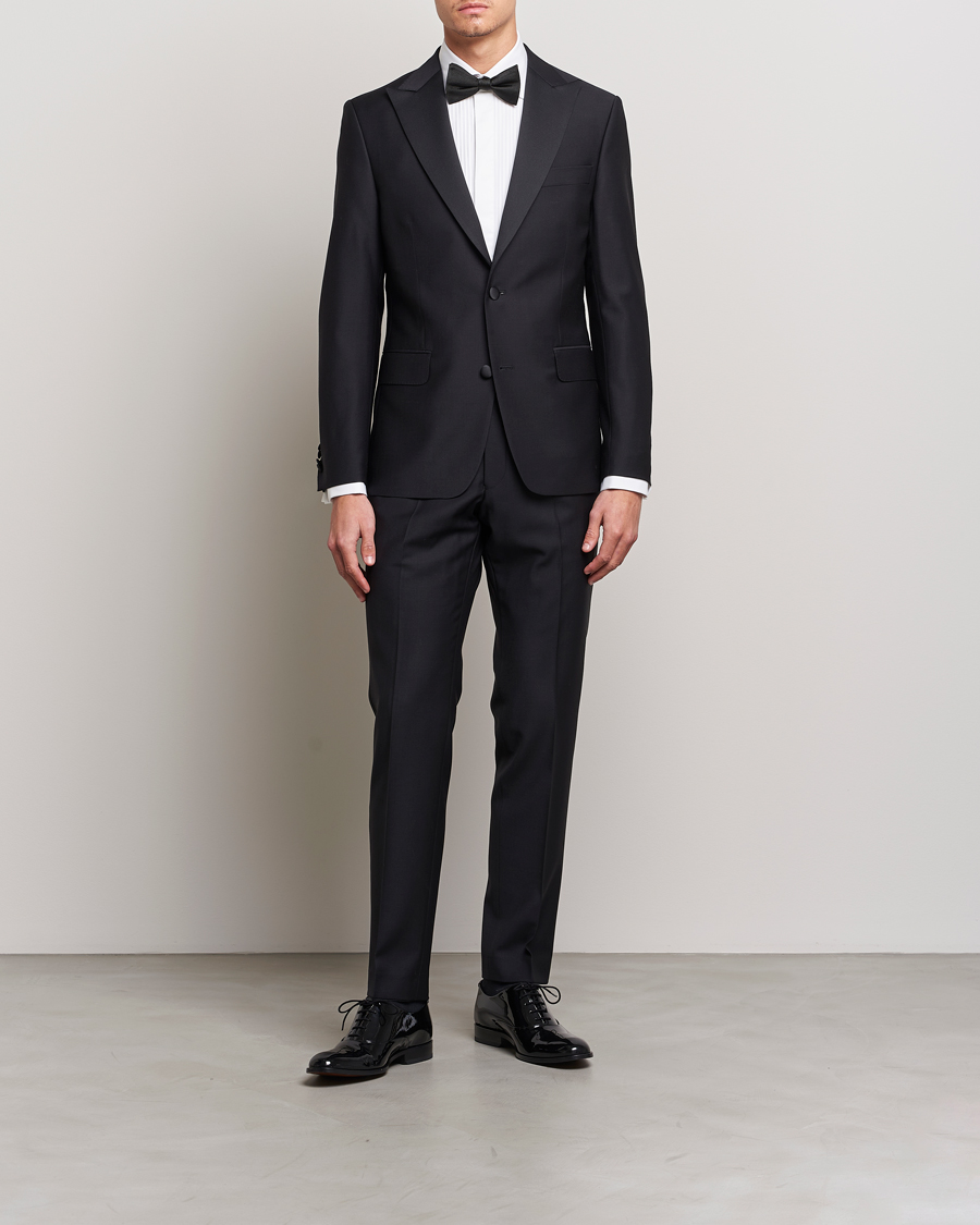 Herre | Business & Beyond | Oscar Jacobson | Slim Fit Cut Away Tuxedo Double Cuff White