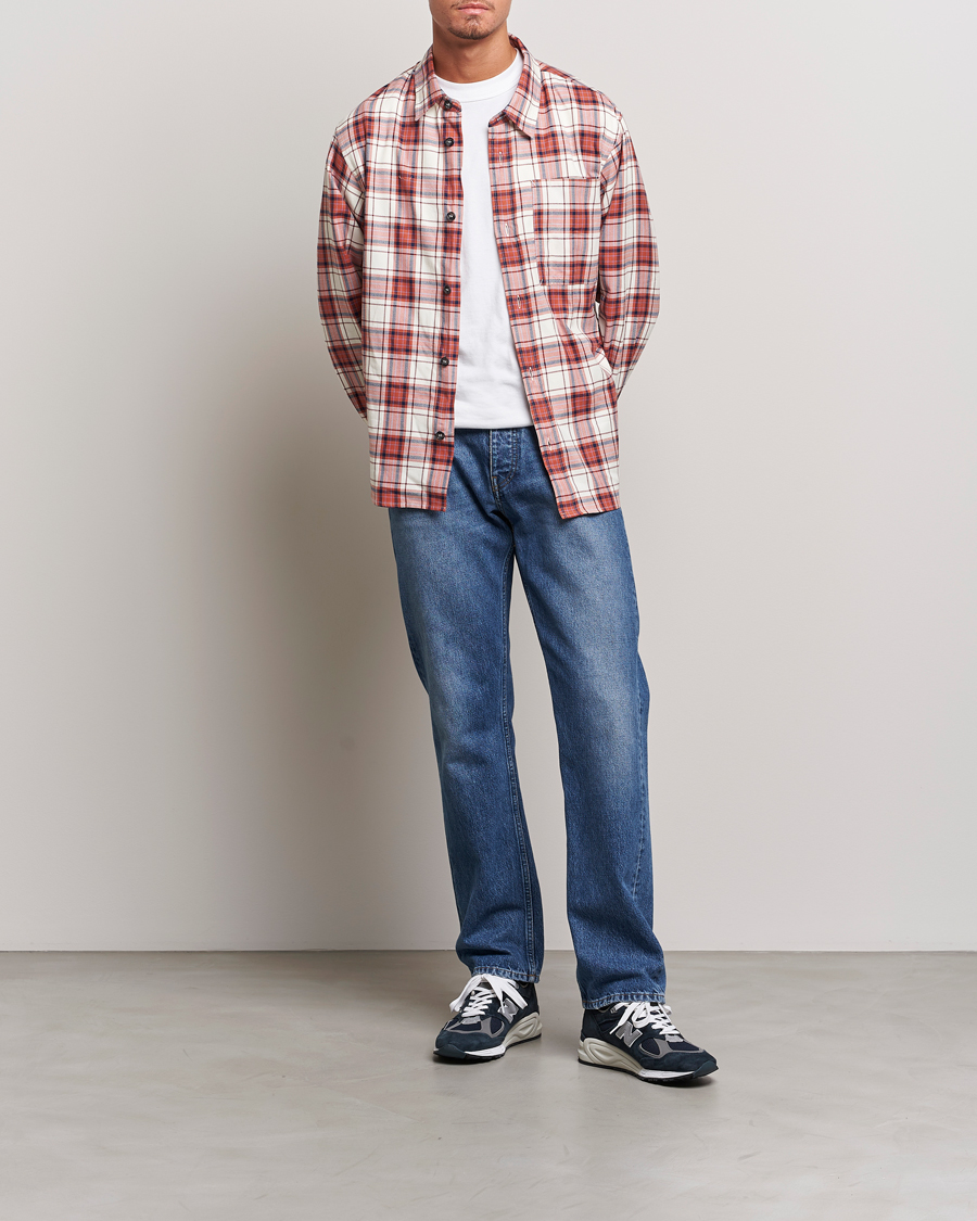 Homme | Chemises | A.P.C. | Graham Checked Overshirt Ecru/Red