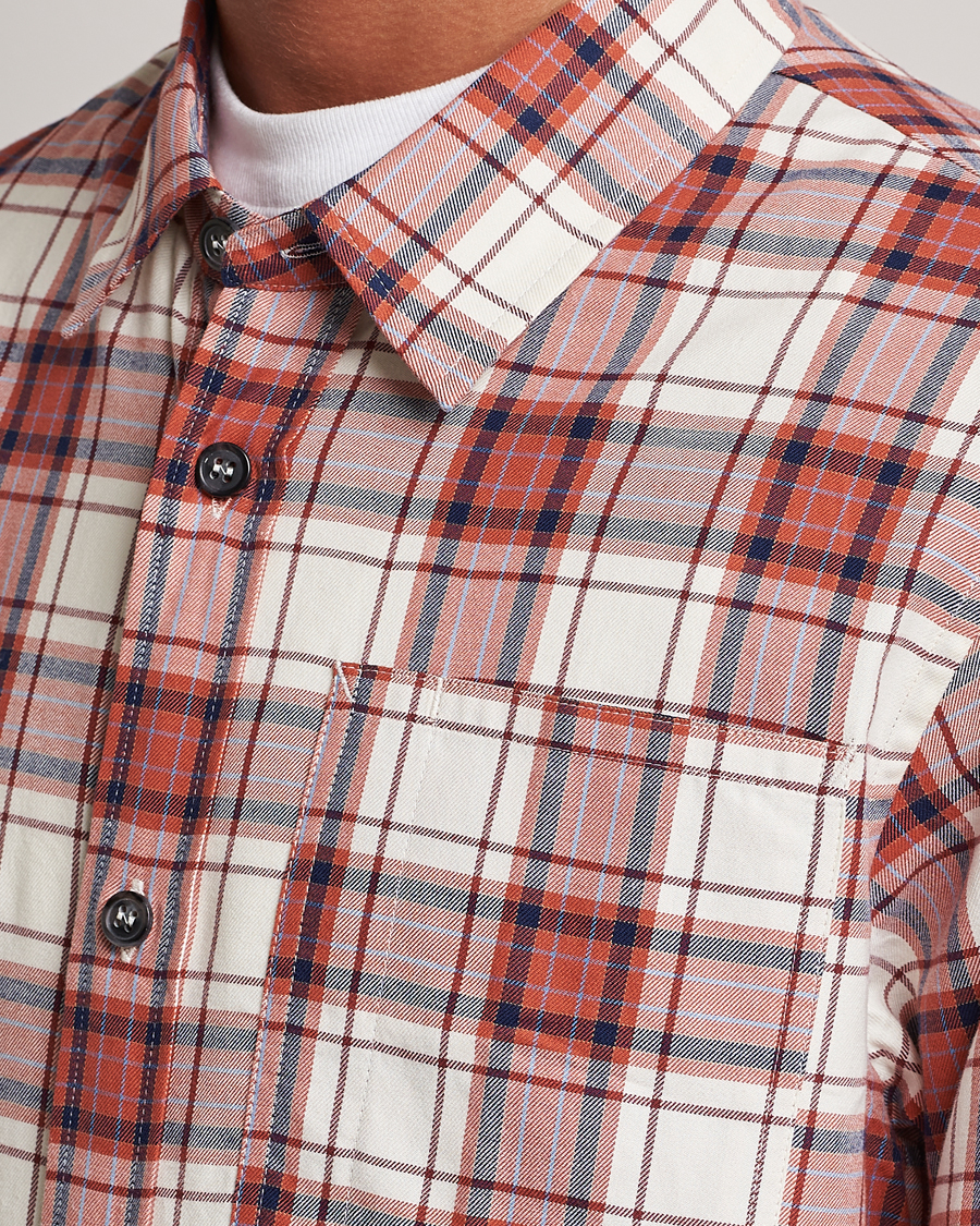 Homme | Chemises | A.P.C. | Graham Checked Overshirt Ecru/Red