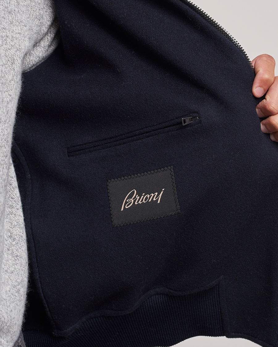 Homme | Manteaux Et Vestes | Brioni | Cashmere Blend Bomber Jacket Navy