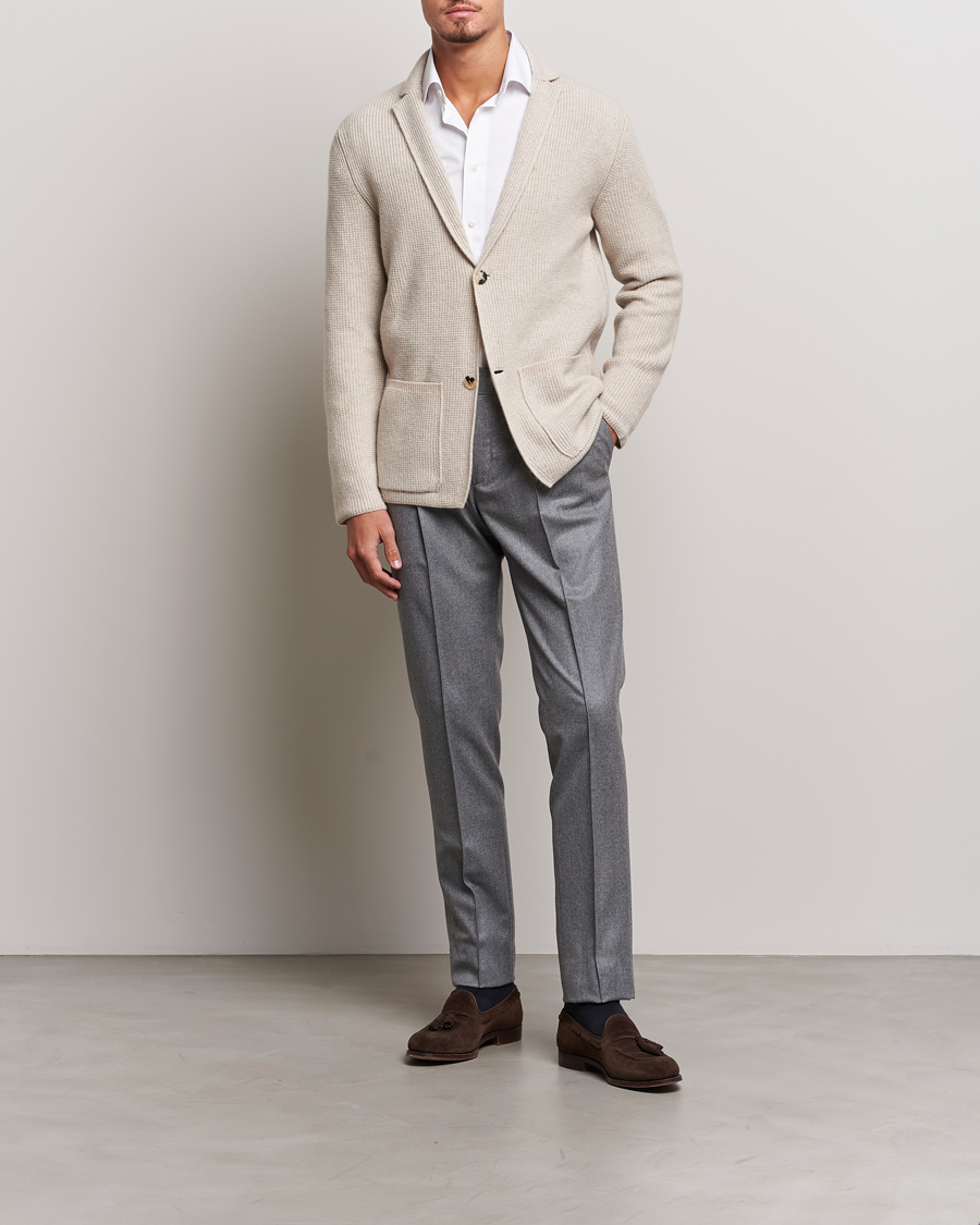 Homme | Pulls Et Tricots | Brioni | Cashmere Jacquard Cardigan Beige
