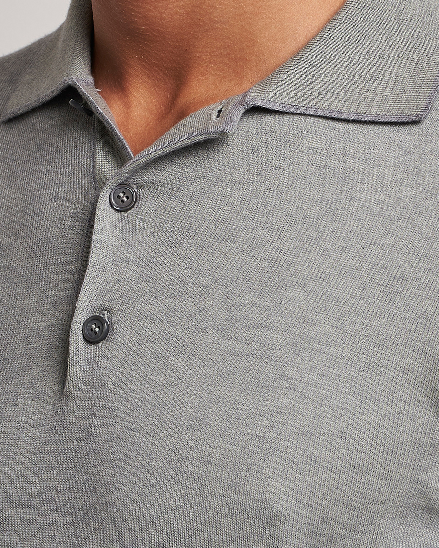 Homme | Pulls Et Tricots | Brioni | Cashmere Blend Long Sleeve Polo Sage