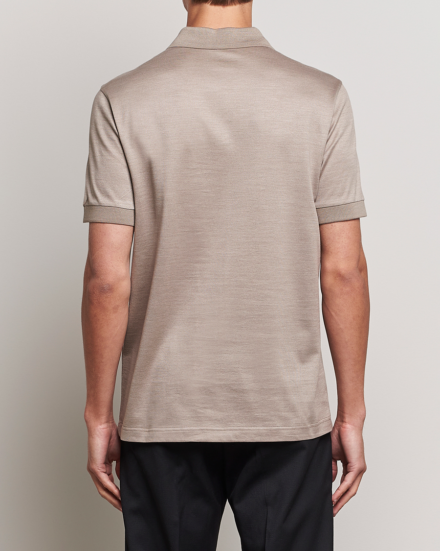 Homme | Polos | Brioni | Cotton/Silk Short Sleeve Polo Beige