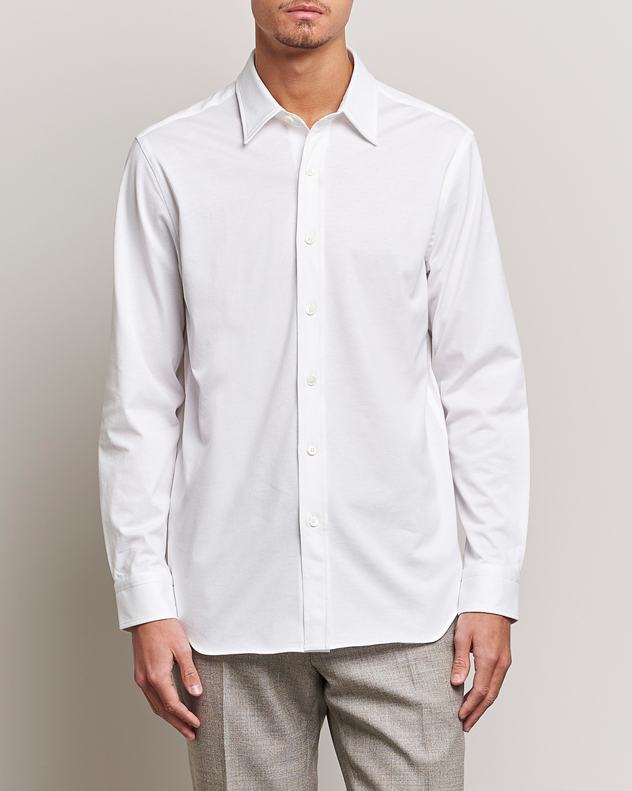 Homme | Chemises | Brioni | Soft Cotton Jersey Shirt White