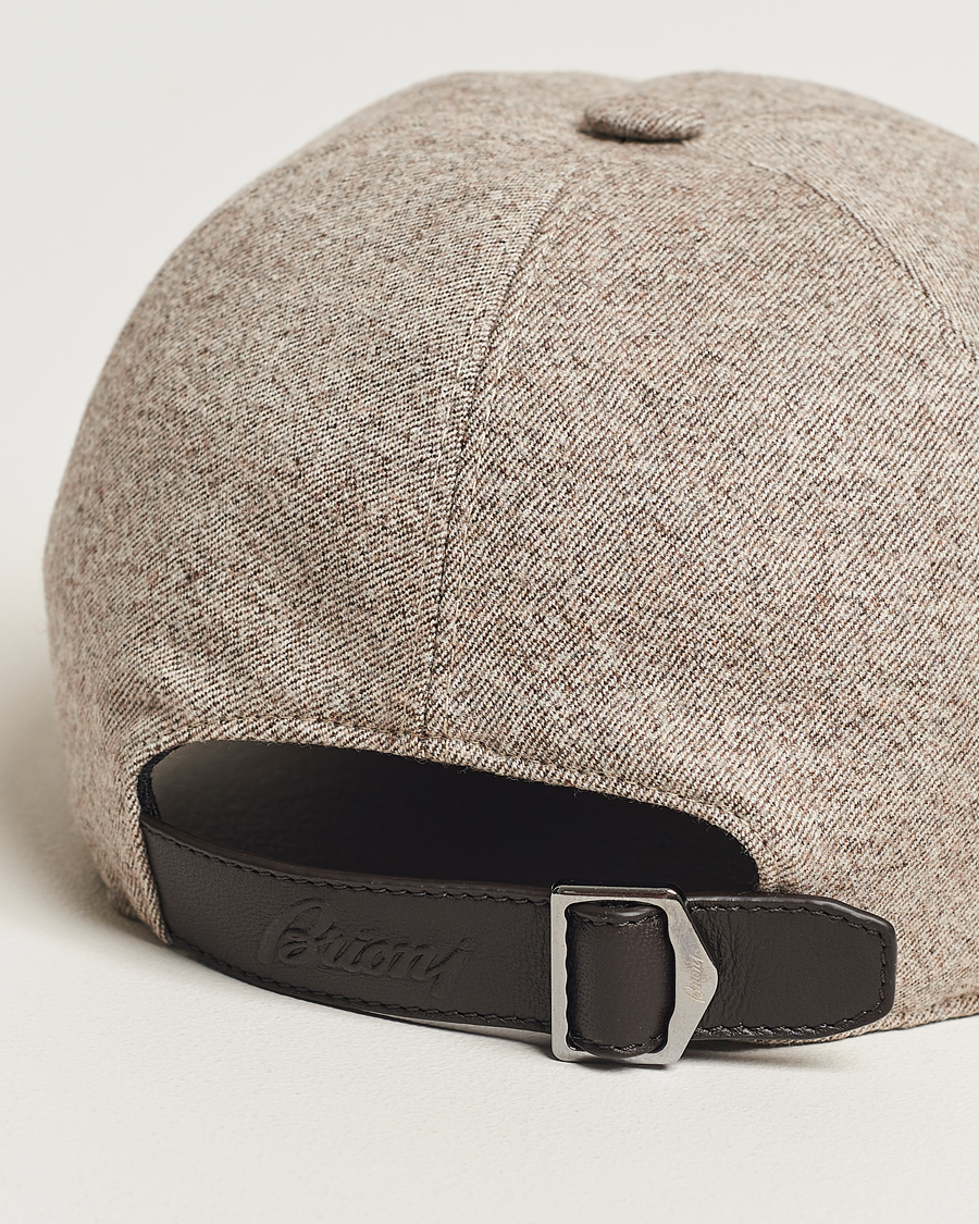 Homme | Brioni Soft Flannel Baseball Cap Beige Melange | Brioni | Soft Flannel Baseball Cap Beige Melange