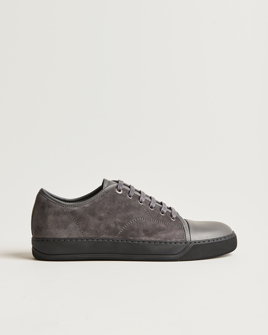 Homme | Lanvin Nappa Cap Toe Sneaker Dark Grey | Lanvin | Nappa Cap Toe Sneaker Dark Grey