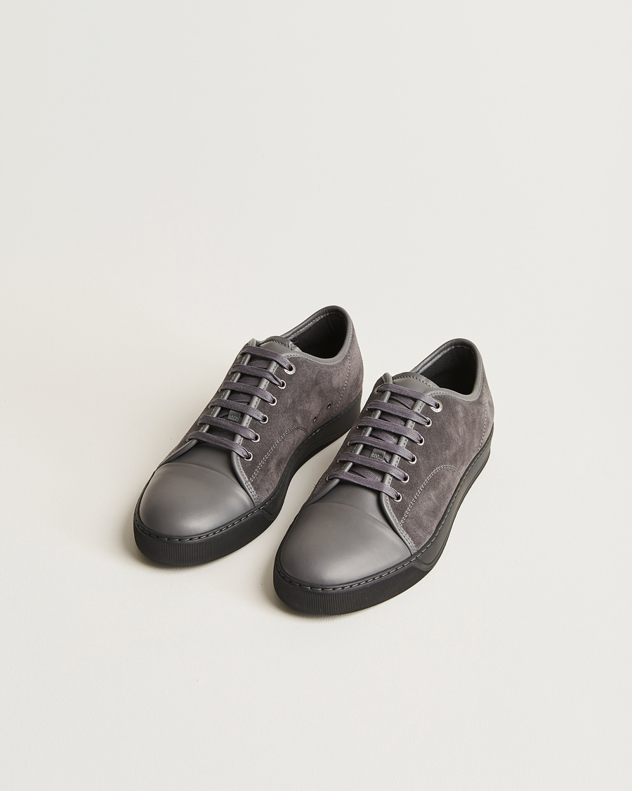 Homme | Lanvin Nappa Cap Toe Sneaker Dark Grey | Lanvin | Nappa Cap Toe Sneaker Dark Grey