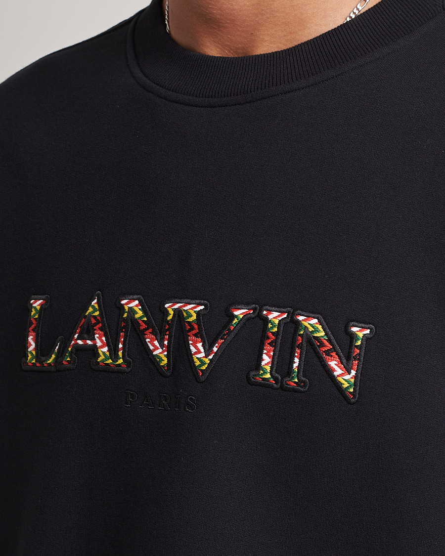 Homme | Pulls Et Tricots | Lanvin | Curb Logo Sweatshirt Black