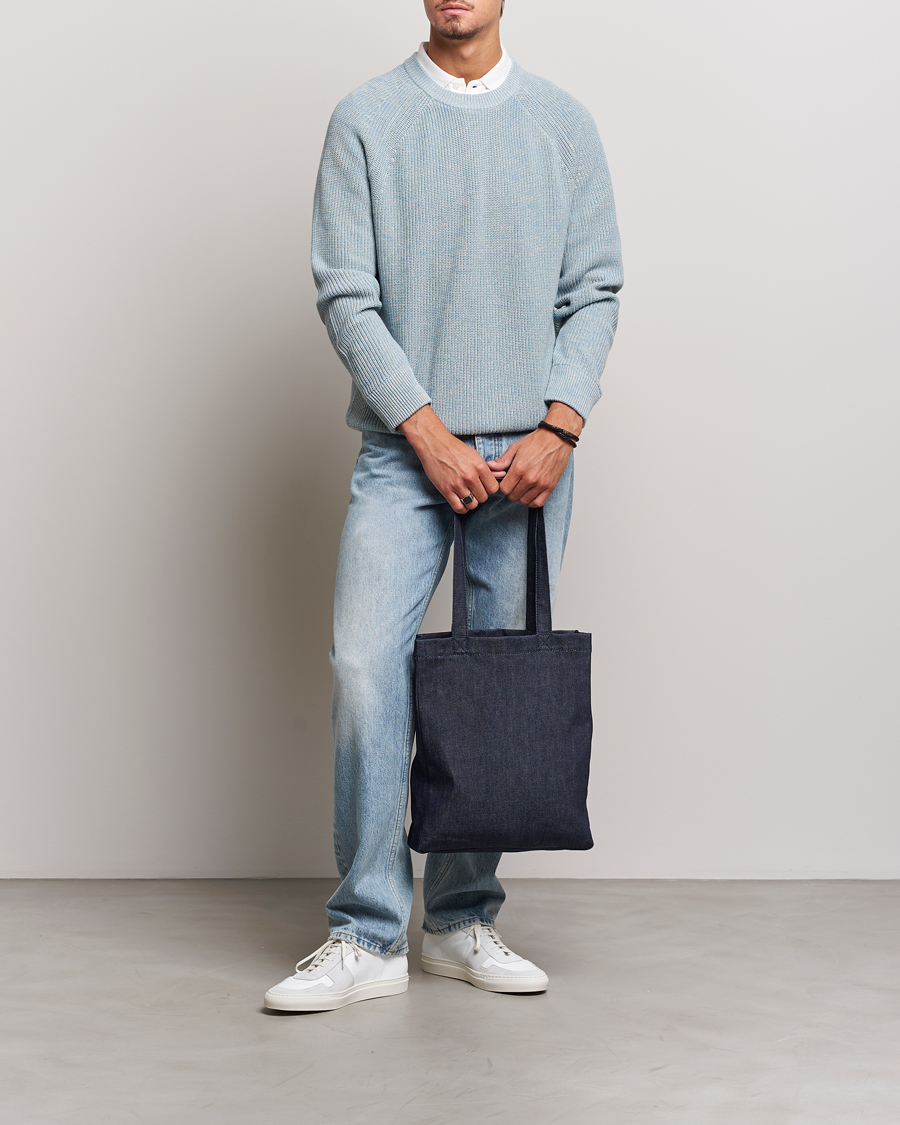 Homme | Pulls Et Tricots | NN07 | Jacobo Organic Cotton Knitted Sweater Ashley Blue Mel