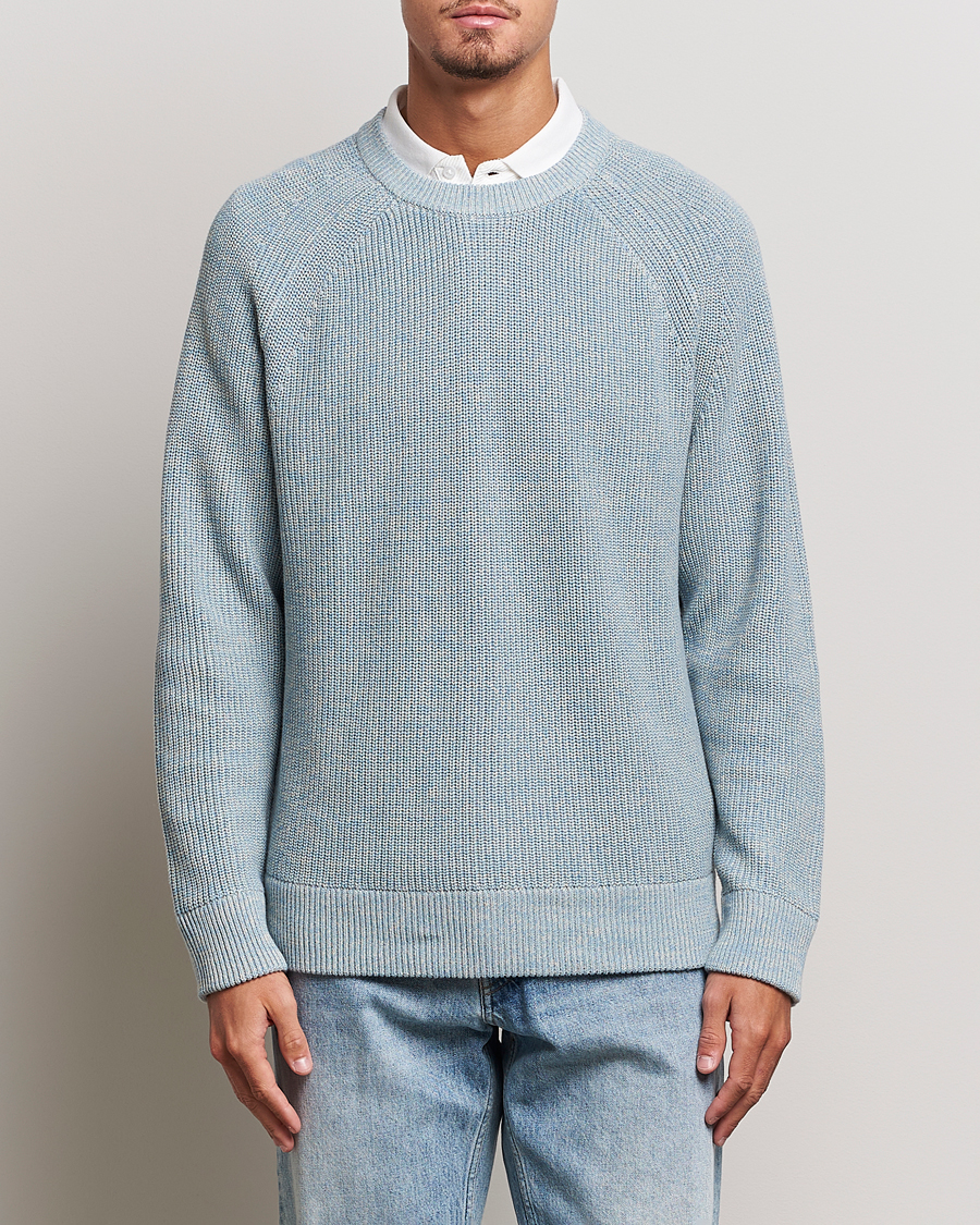 Homme | Pulls Et Tricots | NN07 | Jacobo Organic Cotton Knitted Sweater Ashley Blue Mel